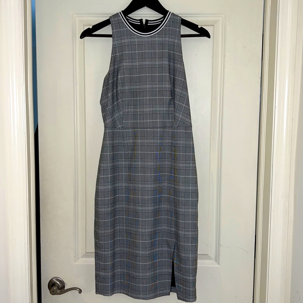 Banana Republic Black & White Plaid Dress